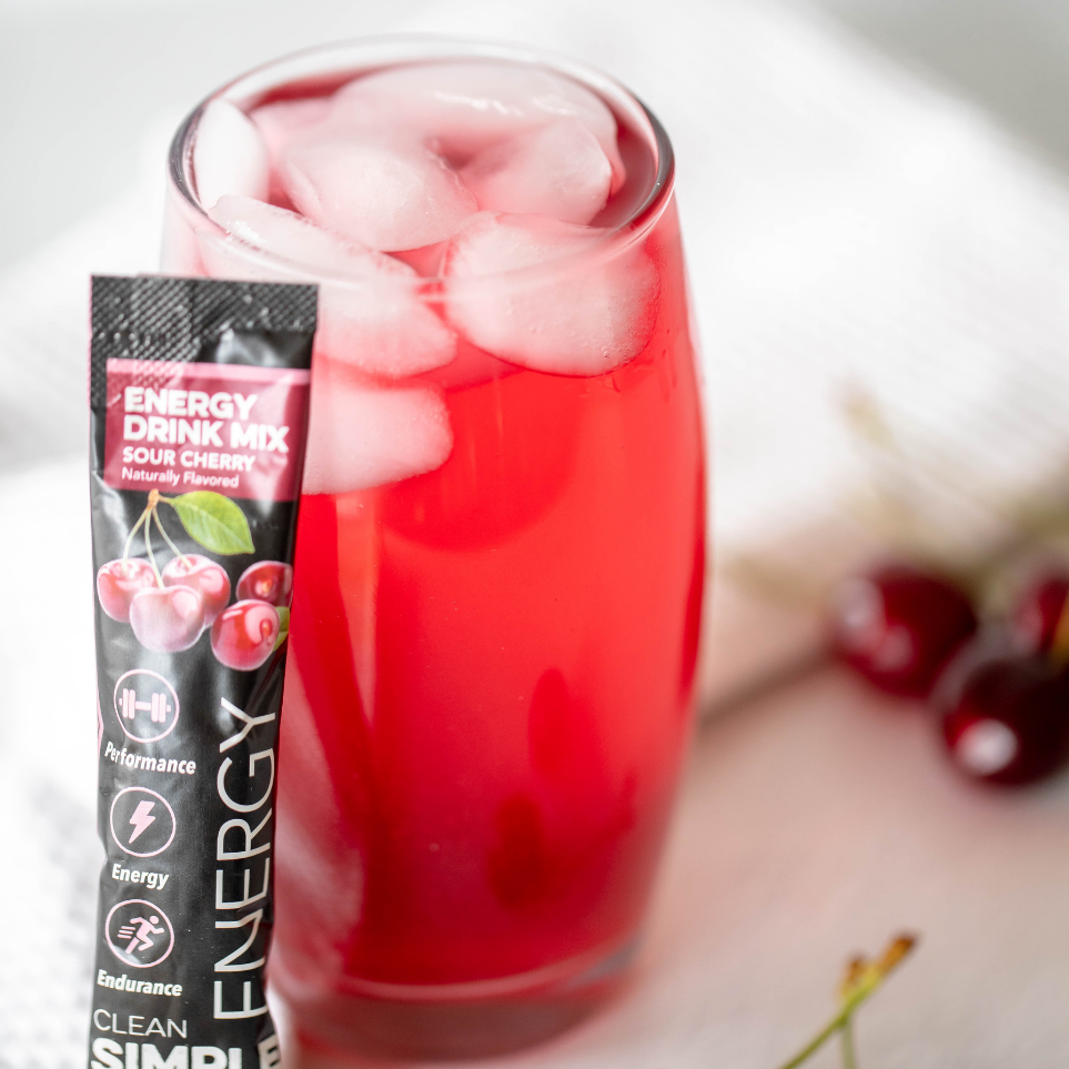 Energy: Sour Cherry Energy Drink Mix (10 Single Serving Stick Packs)