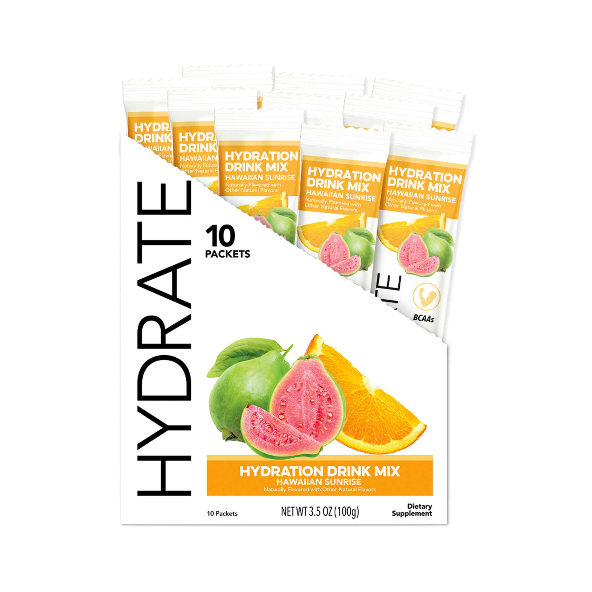 Hydrate: Hawaiian Sunrise Hydration Drink Mix (10 Single Serving Stick Packs)