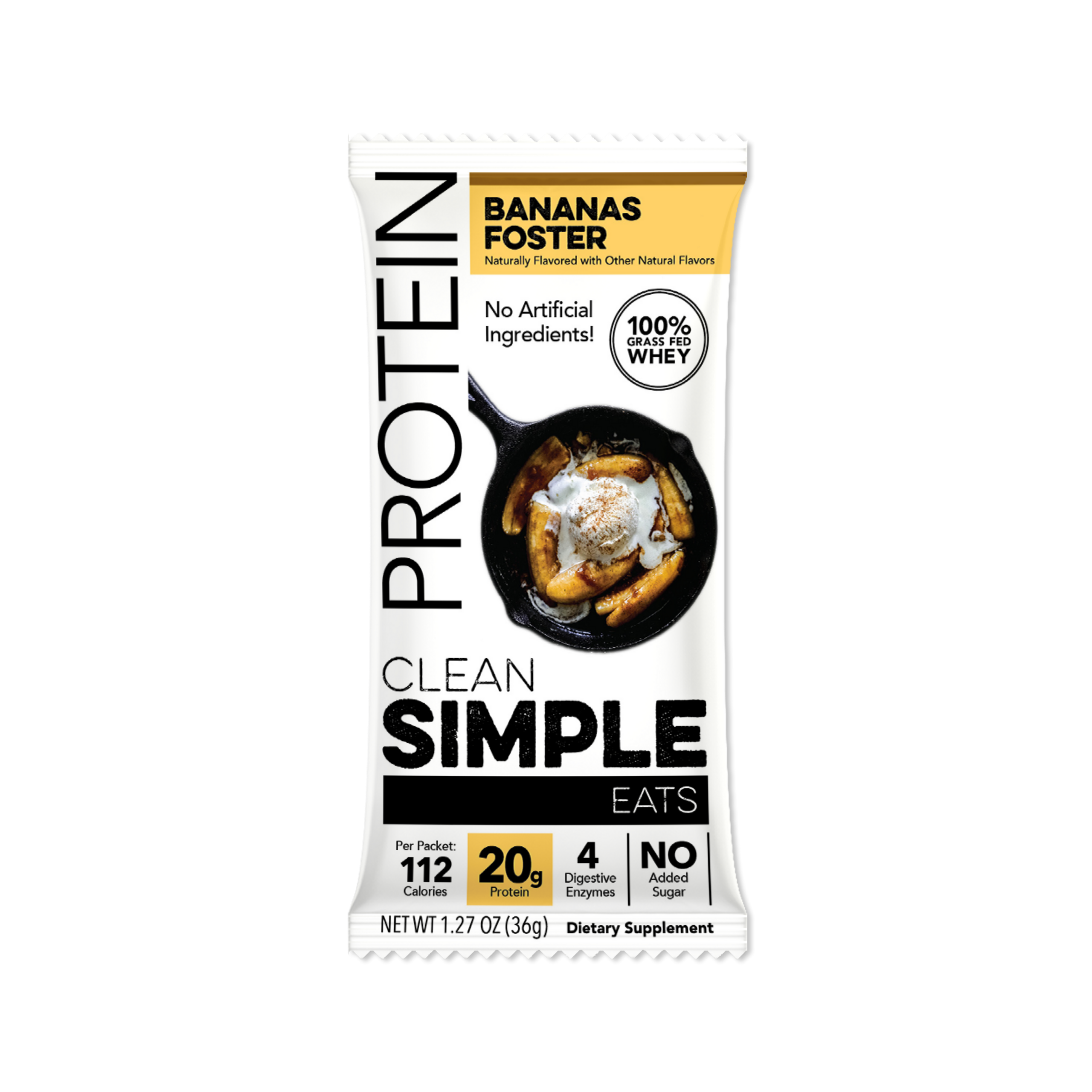 Protein Powder: Bananas Foster (Single Serving Stick Pack Sample)