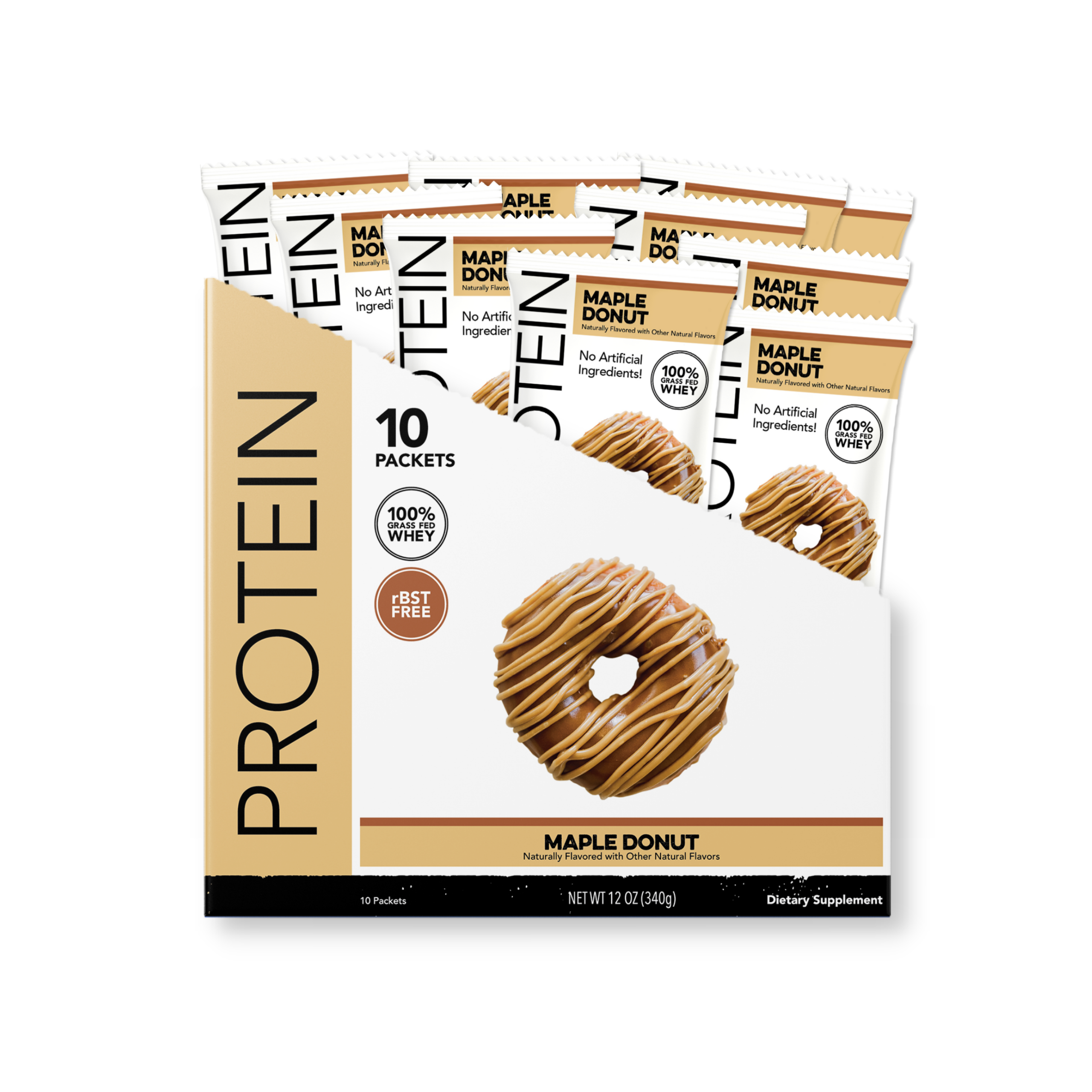 Protein Powder: Maple Donut (10 Single Serving Stick Packs)