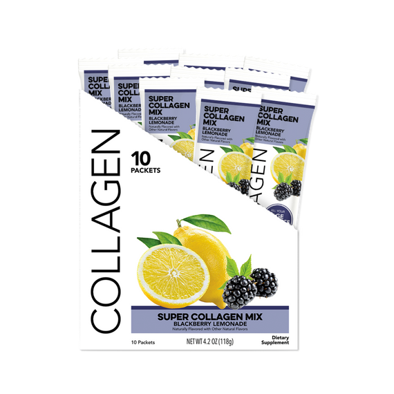 Collagen: Blackberry Lemonade Super Collagen Mix (10 Single Serving Stick Packs)